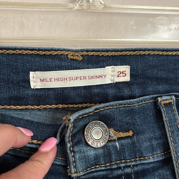 Levi's Mile High Super Skinny Women's Blue Jeans size 25 - Picture 3 of 6